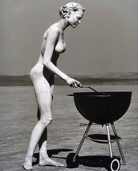 Herb Ritts, Stephanie With Barbecue, El Mirage, 1991