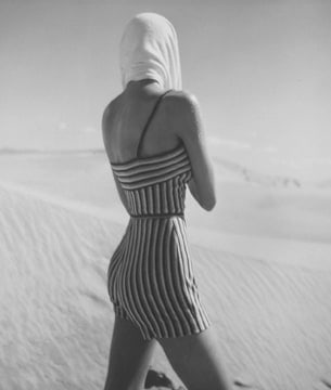 Louise Dahl-Wolfe, Striped Bathing Suit, 1948