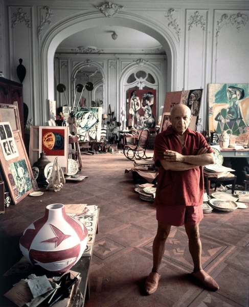 Arnold Newman, Picasso in his Studio, Cannes, 1956