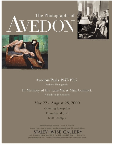 Richard Avedon, Exhibition Invitation
