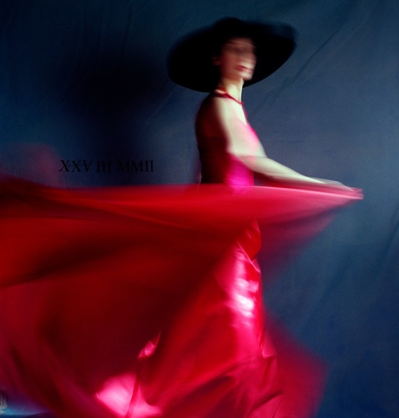 Rodney Smith, Bernadette Spinning in Red Dress, Snedens Landing, New York, 2002