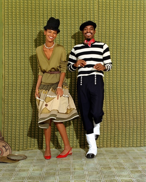 Arthur Elgort, Liya Kebede and André 3000, Vogue, 2005