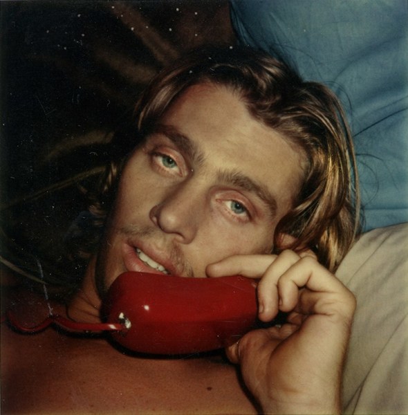 Christopher Makos, Self Portrait on Red Phone