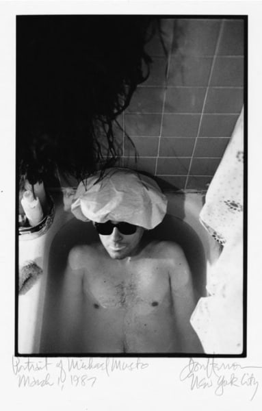 Michael Musto in bathtub by Don Herron