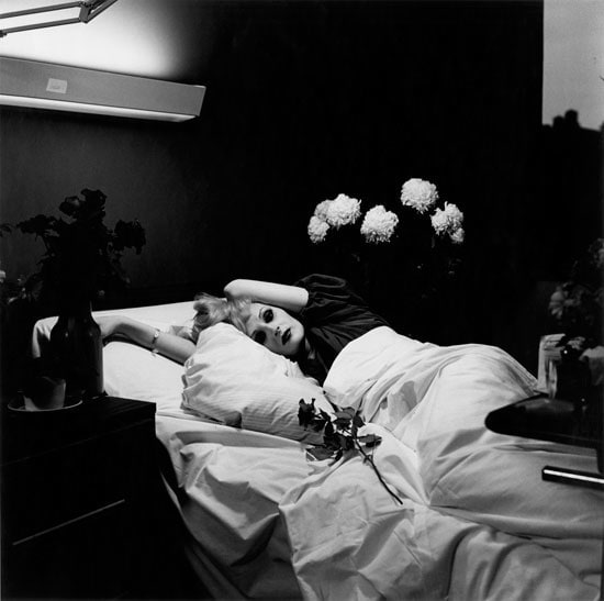 Woman in hospital bed by Peter Hujar