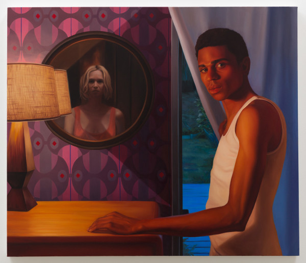 Laura Krifka, &quot;Between Us,&quot; 2019, oil on canvas, 36 by 42 inches