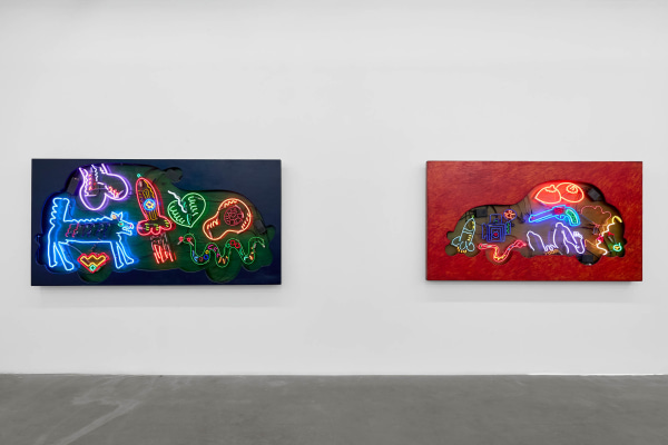 Installation view of Frank Romero: California Dreaming, on view September 13 – October 25, 2025