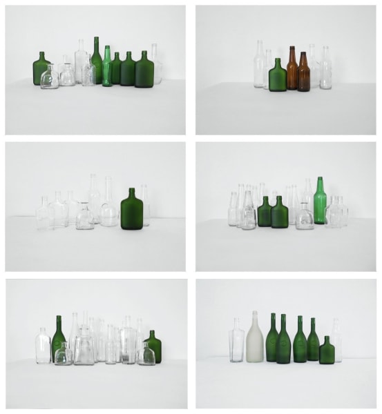 Bottles cleaned from her collection