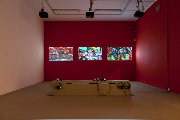 Installation image of Federico Solmi: Chinese Democracy and the Last Day on Earth&nbsp;