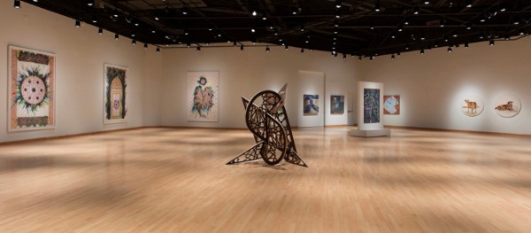 Installation view of The Ease of Fiction, California African American Museum, October 19, 2016 &ndash; February 19, 2017. Photo: Brian Forrest.