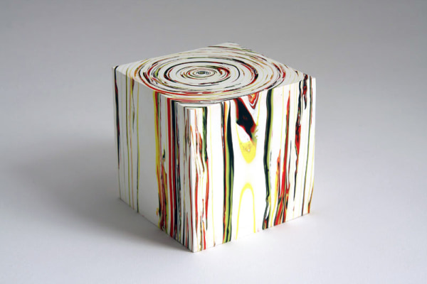 Margie Livingston Study for Spiral Block #3, 2010  Acrylic 6 x 6 x 6 in.