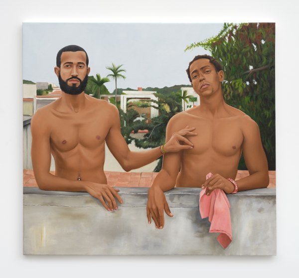 Gabriel Sanchez, Jaime and His Brother, 2022, Oil on canvas, 46 x 50 in.