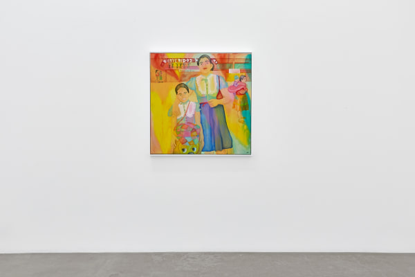 Installation view of Karla Diaz: Mal de Ojo, on view September 13 – October 25, 2025