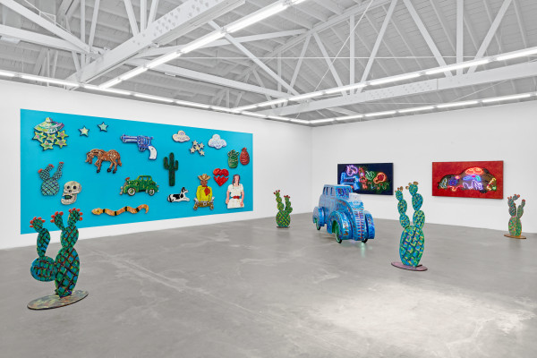 Installation view of Frank Romero: California Dreaming, on view September 13 – October 25, 2025