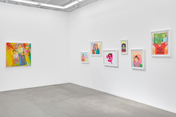Installation view of Karla Diaz: Mal de Ojo, on view September 13 – October 25, 2025