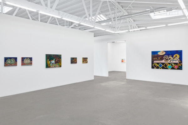 Installation view of Frank Romero: California Dreaming, on view September 13 – October 25, 2025