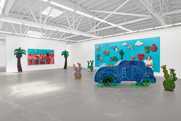 Installation view of Frank Romero: California Dreaming, on view September 13 – October 25, 2025