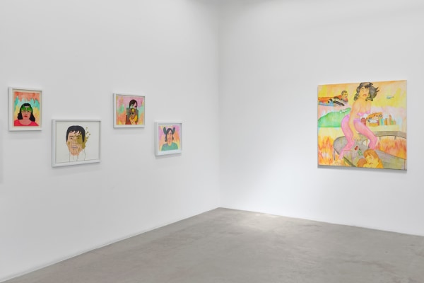 Installation view of Karla Diaz: Mal de Ojo, on view September 13 – October 25, 2025