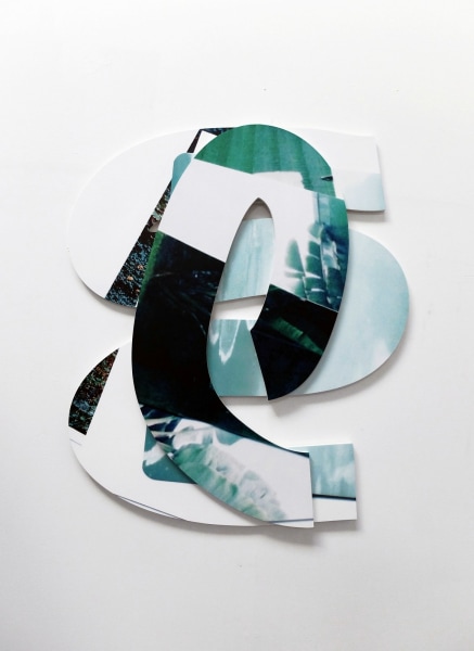 Kate Bonner, "At the same time," 2015, Digital pigment print on shaped MDF panel, 30 x 26 inches