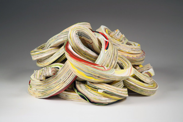 Margie Livingston Eight Double-wide Knotted Stripps in a Pile, 2012