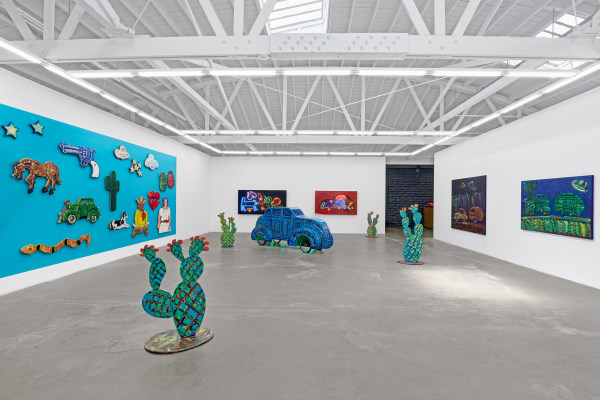 Installation view of Frank Romero: California Dreaming, on view September 13 – October 25, 2025