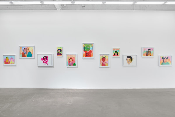 Installation view of Karla Diaz: Mal de Ojo, on view September 13 – October 25, 2025