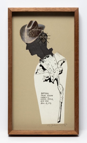 Ray Johnson, Untitled (Daffodil from Joseph Cornell&amp;#39;s Grave), 1983-85-86-91+