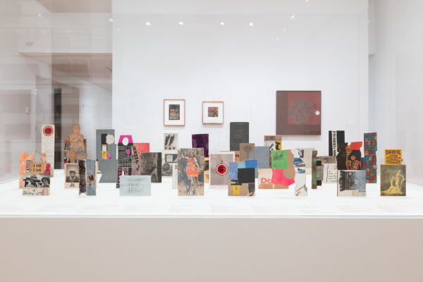 Installation shot of Ray Johnson c/o at the Art Institute of Chicago, 2021