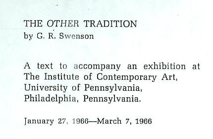 The Other Tradition -  - Publications - Ray Johnson Estate