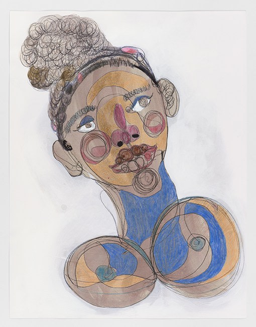 TSCHABALALA SELF

Black Face with Long Blue Neck

2020

Colored pencil, acrylic paint, gouache, charcoal, graphite on archival inkjet print

Sheet 91.5 x 71 cm / 36 x 28 in

Frame 114.5 x 94.5 x 4 cm / 45 x 37 1/4 x 1 1/2 in

SELF 47792