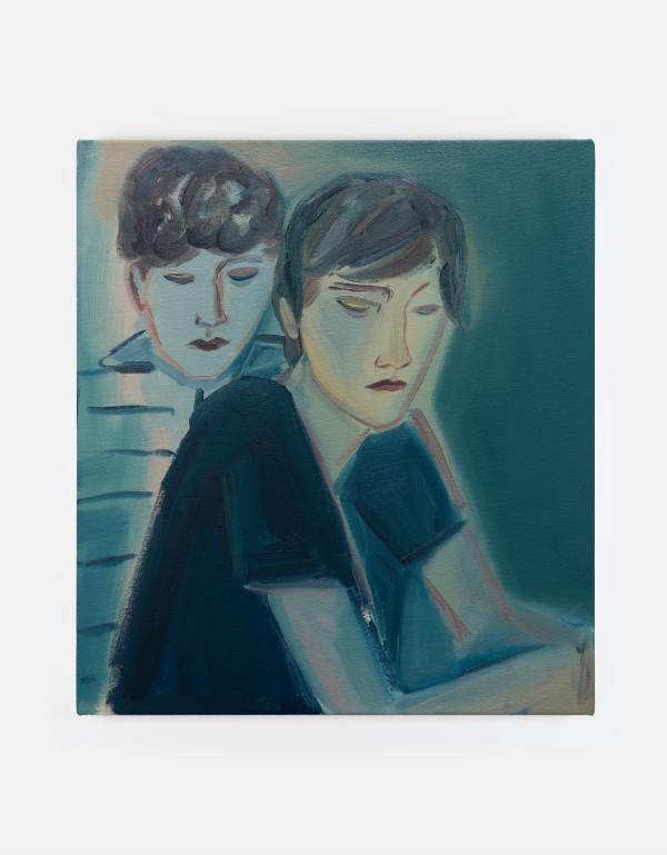 Eve Ackroyd,&amp;nbsp;Cousins,&amp;nbsp;2025, oil on canvas, 51 x 46 cm / 20.1 x 18.1 in&amp;nbsp; &amp;nbsp;