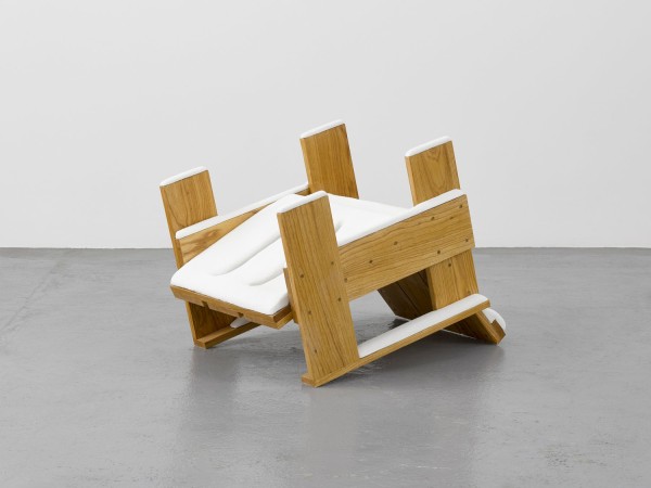 Ryan Gander, Overturned Rietveld chair after a snow flurry,&amp;nbsp;2017