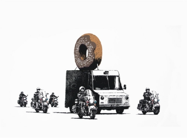 Banksy (b. 1974)  Donuts (Chocolate), 2009