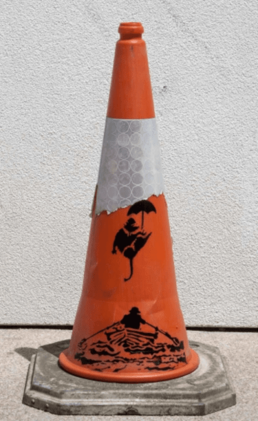 Banksy (b. 1974)  Parachute Rat (Cone)