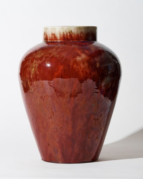 Ernest Chaplet, Massive Vase with Oxblood Glaze, c. 1887-1900