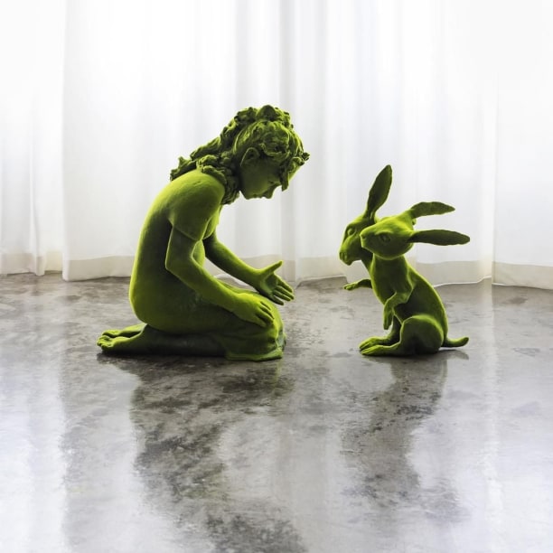 Two Headed Moss Bunny and Moss Girl, 2015