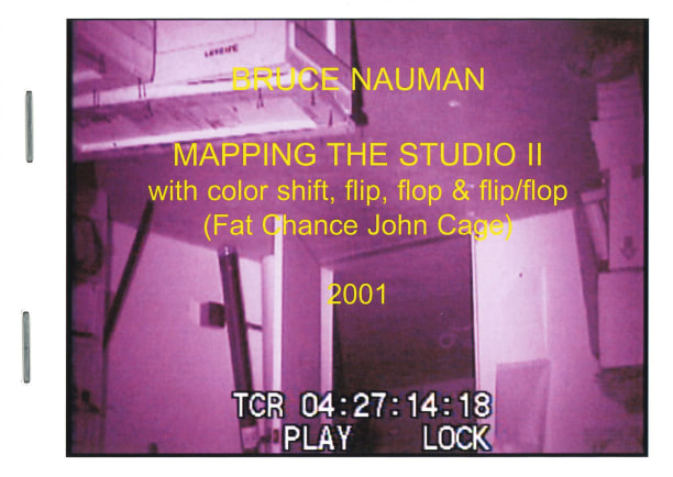 book cover illustrated with a purple film still showing an upside down view of an artist's studio at night