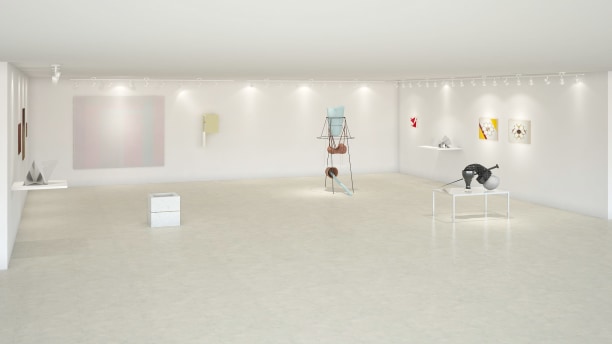 Vista da mostra virtual Unfolding Matter para a OVR: Art Basel Miami Beach