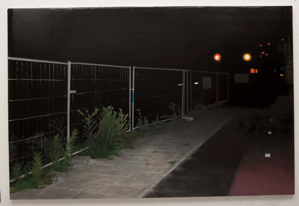 Rodrigo Andrade, Rua deserta com cerca &agrave; noite (primeira vers&atilde;o), 2009