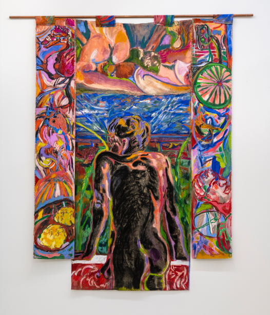 Window, 2021, &oacute;leo, pastel oleoso e seco e linha sobre tela