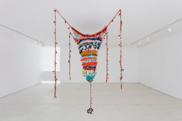 Untitled from the series Tetas que deram de mamar ao mundo, 2020, Crochet on fabric