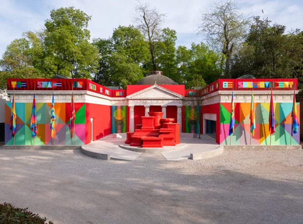 US pavilion traces indigenous history in vivid colors and patterns at venice art biennale | Featuring Jeffrey Gibson
