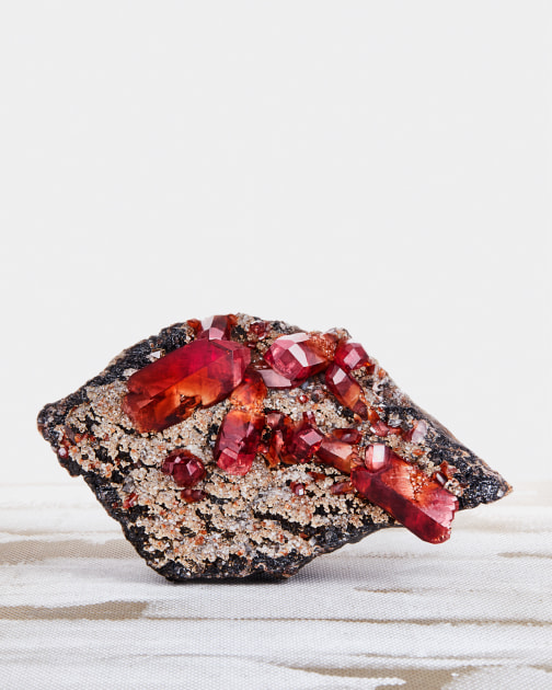 Rhodochrosite on Quartz