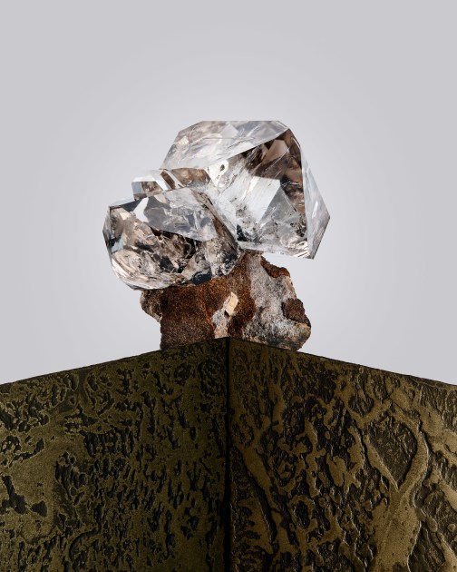 Herkimer Diamond for Wilensky Exquisite Minerals Habits exhibition. Quartz fine minerals