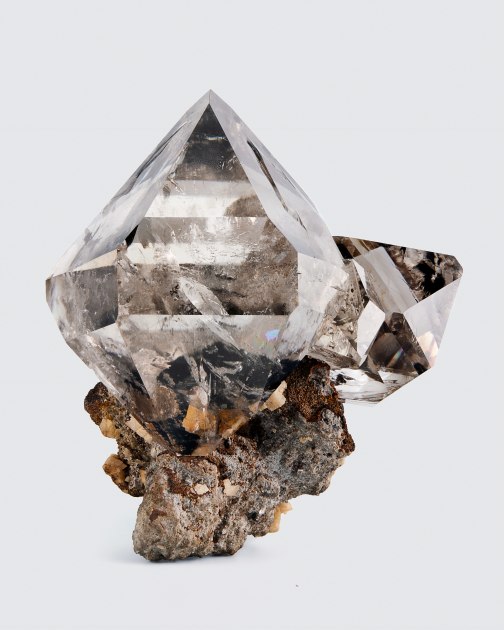 Herkimer Diamond for Wilensky Exquisite Minerals Habits exhibition. Quartz fine minerals