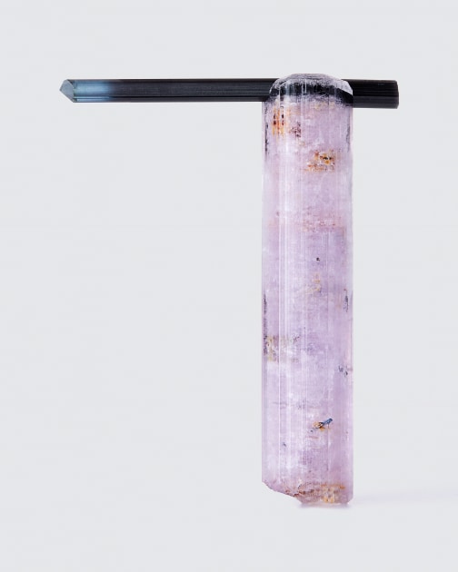 Fine mineral photograph of Fluorapatite with tourmaline from Wilensky Exquisite Minerals.