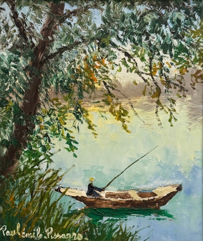 Paul-Émile Pissarro, Pêcheur sur l’étang (Fisherman on the Pond), n.d.
