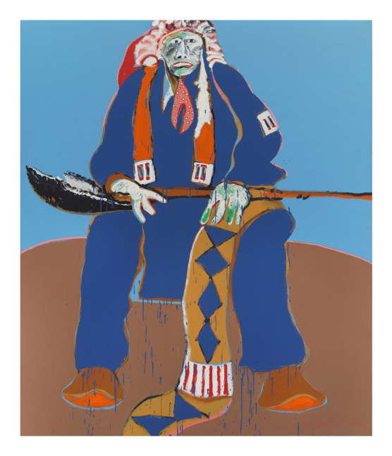 Sitting Indian,&amp;nbsp;1972
Acrylic on canvas
80 x 68 inches