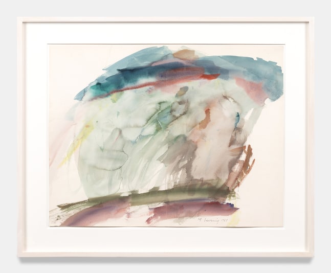 Maria Lassnig

Körperkuppel

(Body Dome)

1961

Watercolor on paper

26 x 32 inches

66 x 81 cm

(ML 24/004)