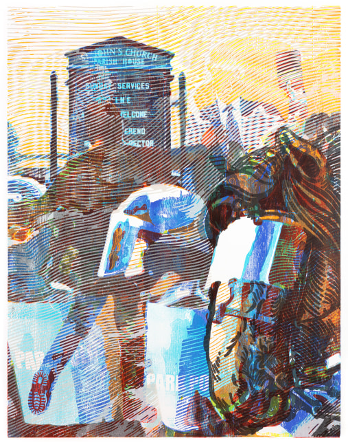 Zorawar Sidhu and Rob Swainston

June 1, 7:30 PM

2020-21

Multi-color woodblock print on paper

57.5 x 45.25 inches

146.1 x 114.9 cm

Edition of 5

$6,500